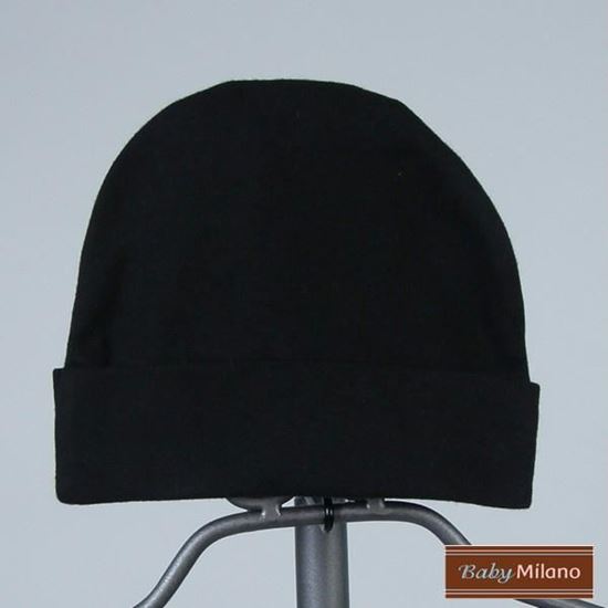 Picture of Black Baby Beanie Hat by Baby Milano