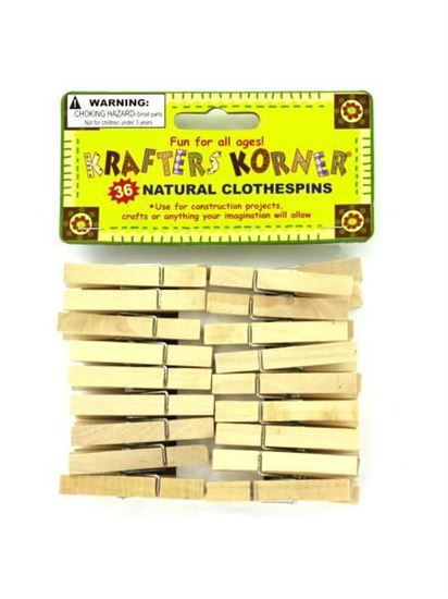 Picture of Natural wood craft clothespins (Available in a pack of 24)