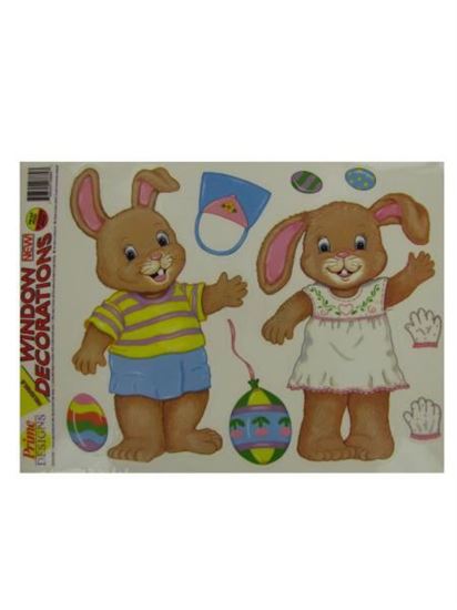 Picture of Dress-up Easter bunny window clings (Available in a pack of 25)