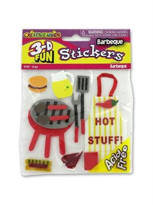 Picture of 3-D Barbecue theme stickers (Available in a pack of 18)