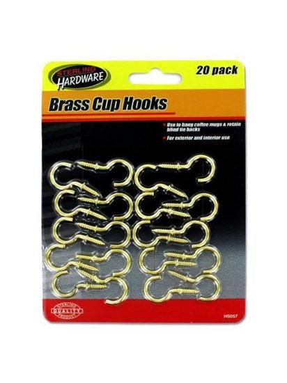 Picture of Brass colored cup hooks (Available in a pack of 24)