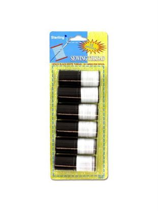 Picture of Black and white sewing thread (Available in a pack of 24)